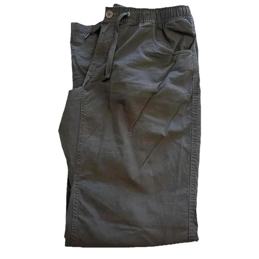 Bylt Pants Men’s Size XL Straight Gray Cargo Everyday Drawstring Elastic Waist‎